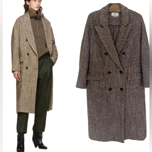 Isabel Marant Etoile Brown Habra Coat in Chestnut